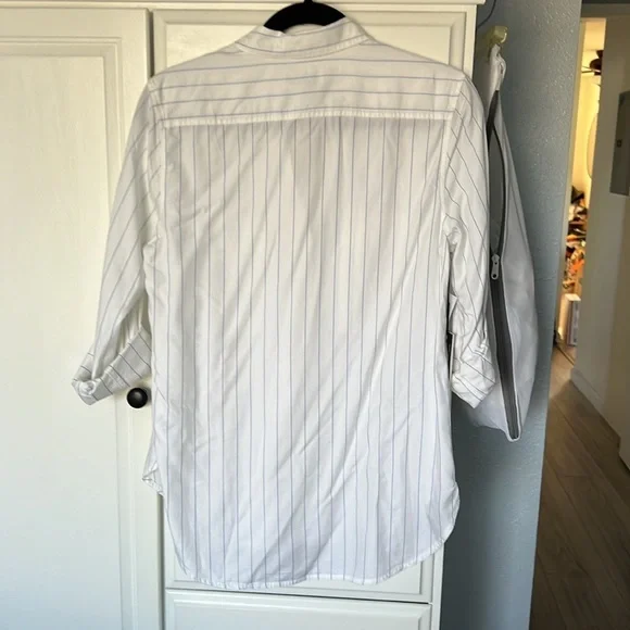 NWT Aritzia Babaton utility Seymour stripe button down shirt - Picture 12 of 13